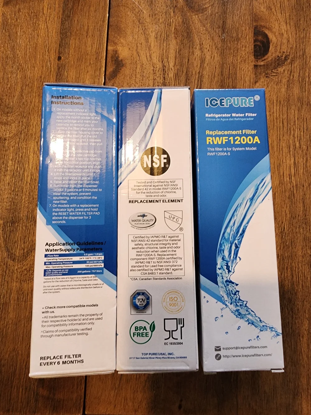 ICEPURE Refrigerator Water Filter and Carbon Air Filters